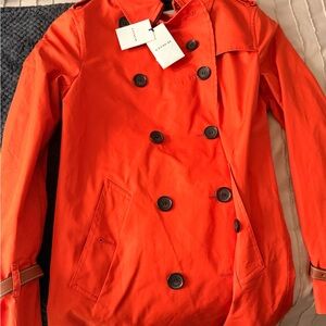 Coach Vibrant Orange Trench Coat